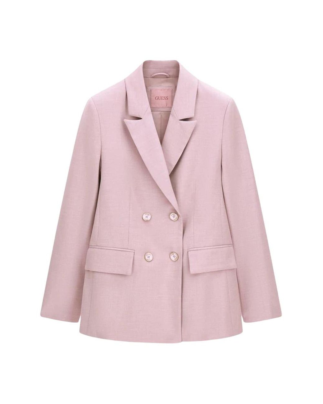 Guess Danielle Double-Breasted Blazer in het Pink