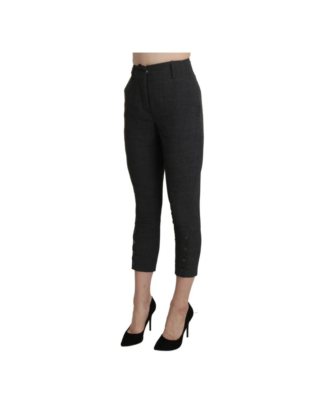 Ermanno Scervino Black Cropped Trousers