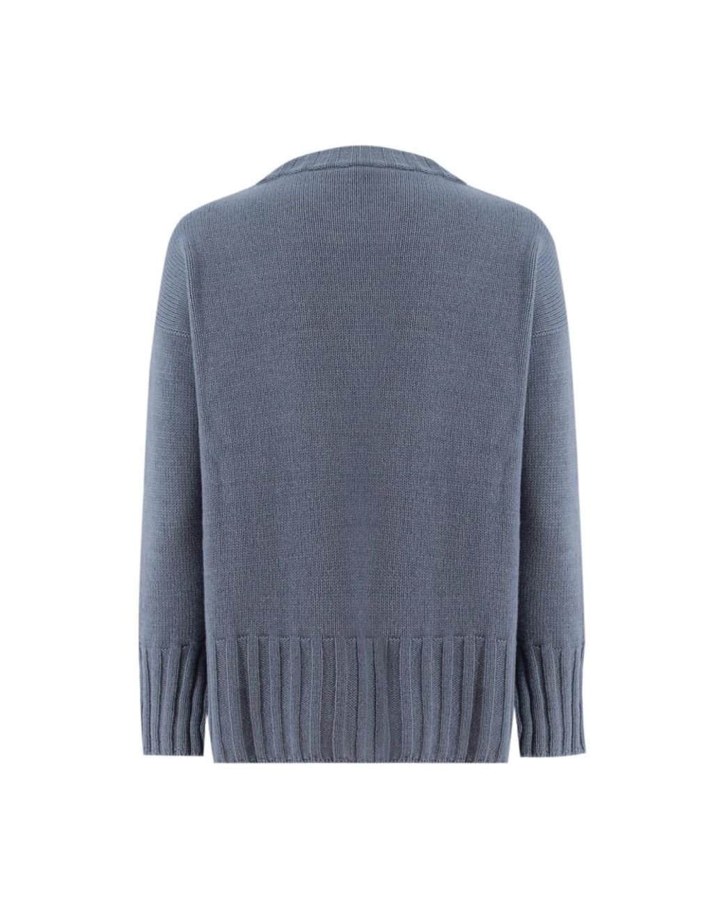 Le Tricot Perugia Blue Round-Neck Knitwear