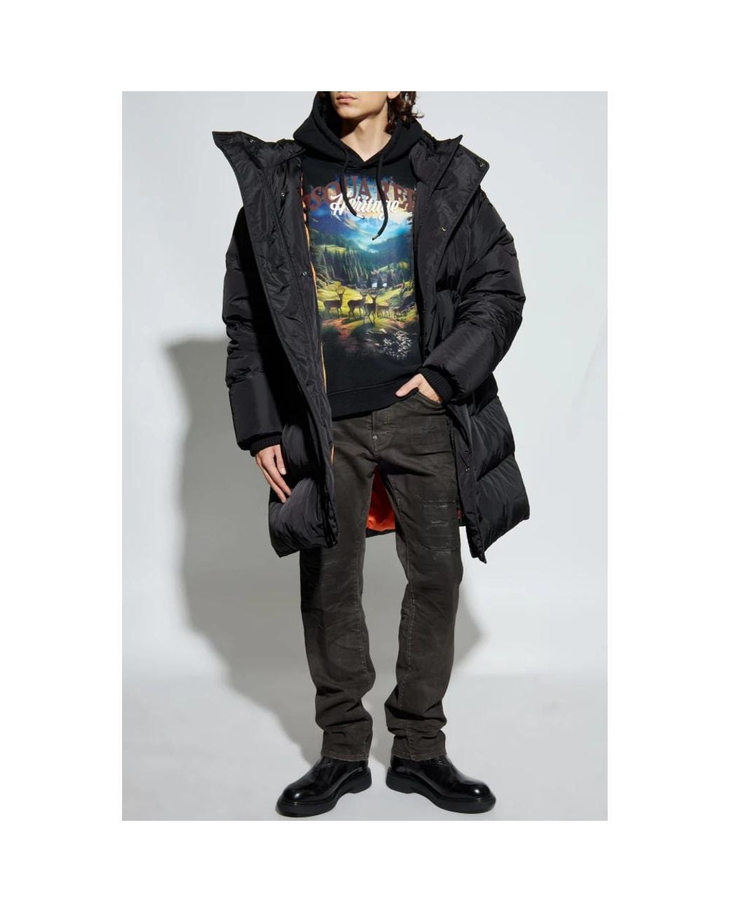 DSquared² Lange Donsjas in het Blue voor heren