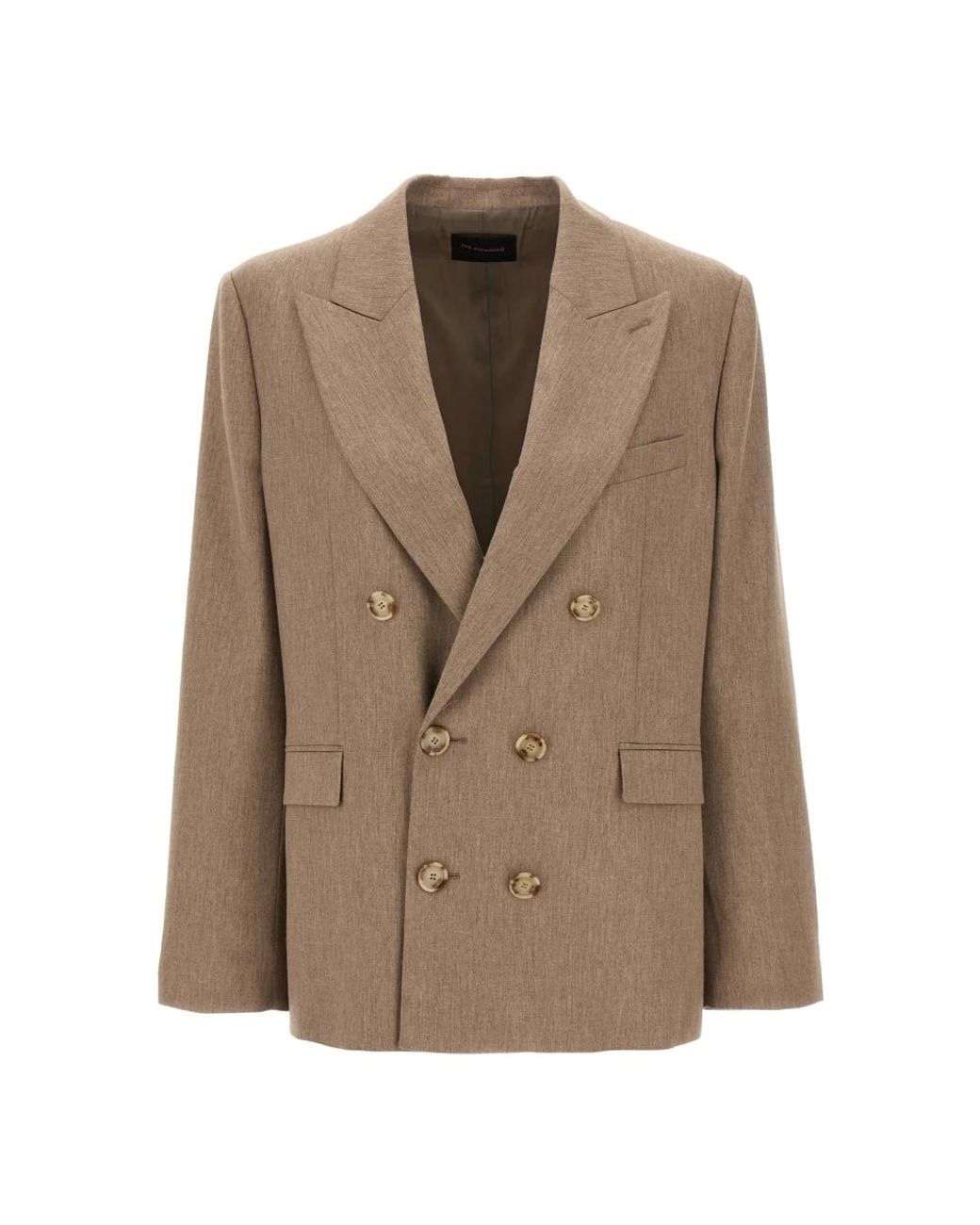 ANDAMANE Pixie Double-Breasted Blazer in het Natural
