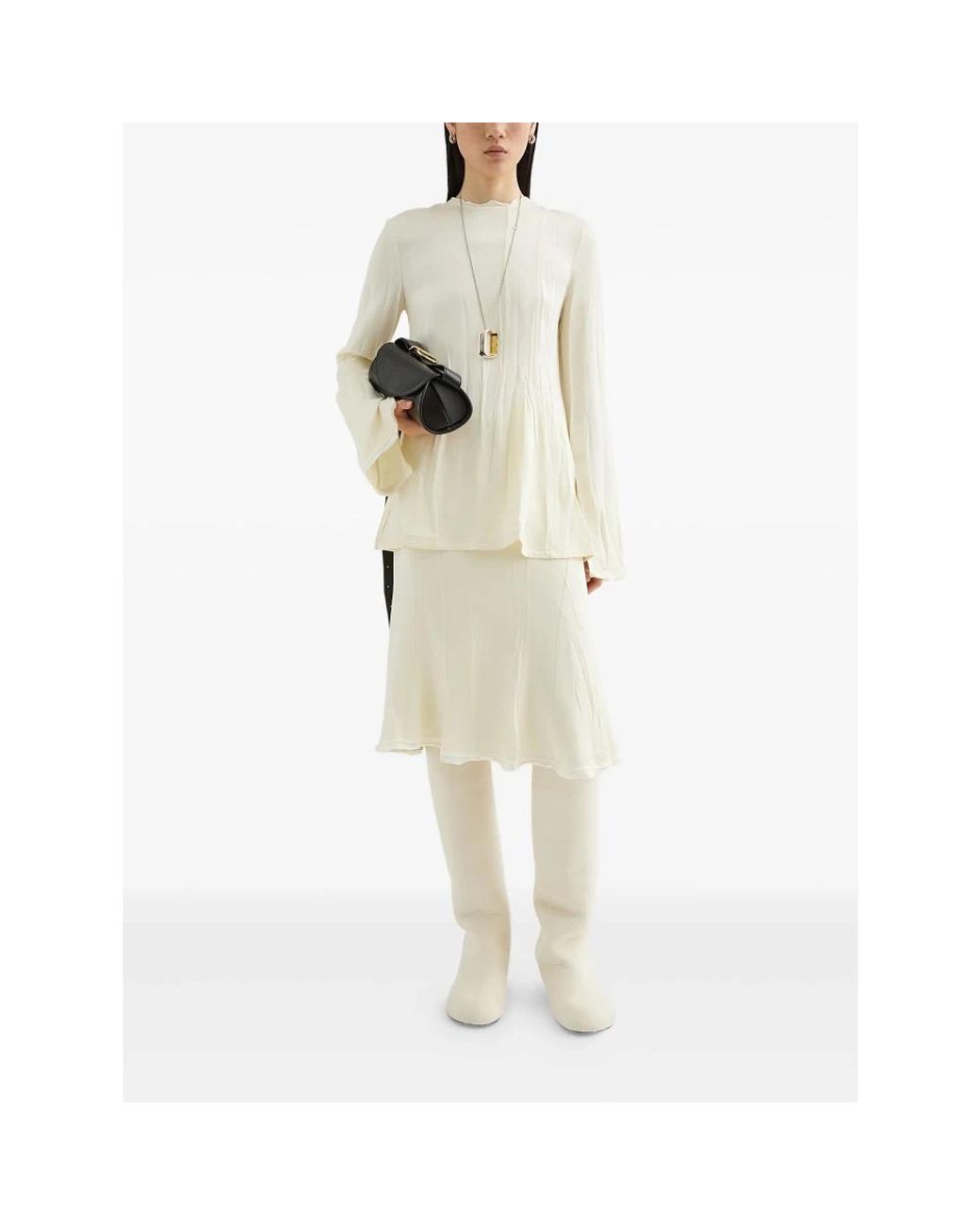 Jil Sander White Long Sleeve T-Shirts