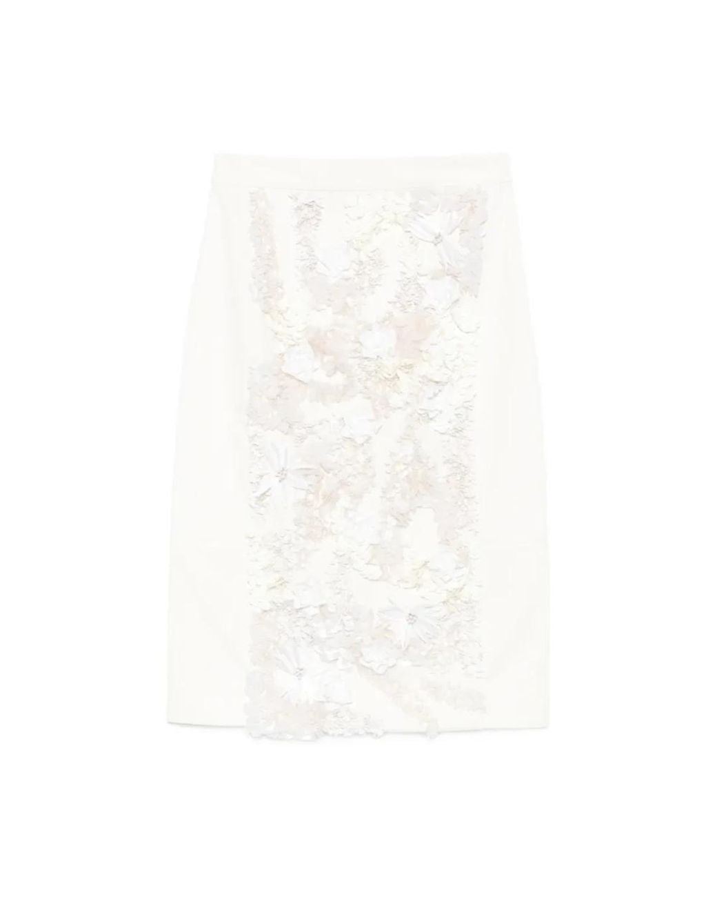 Plan C White Midi Skirts