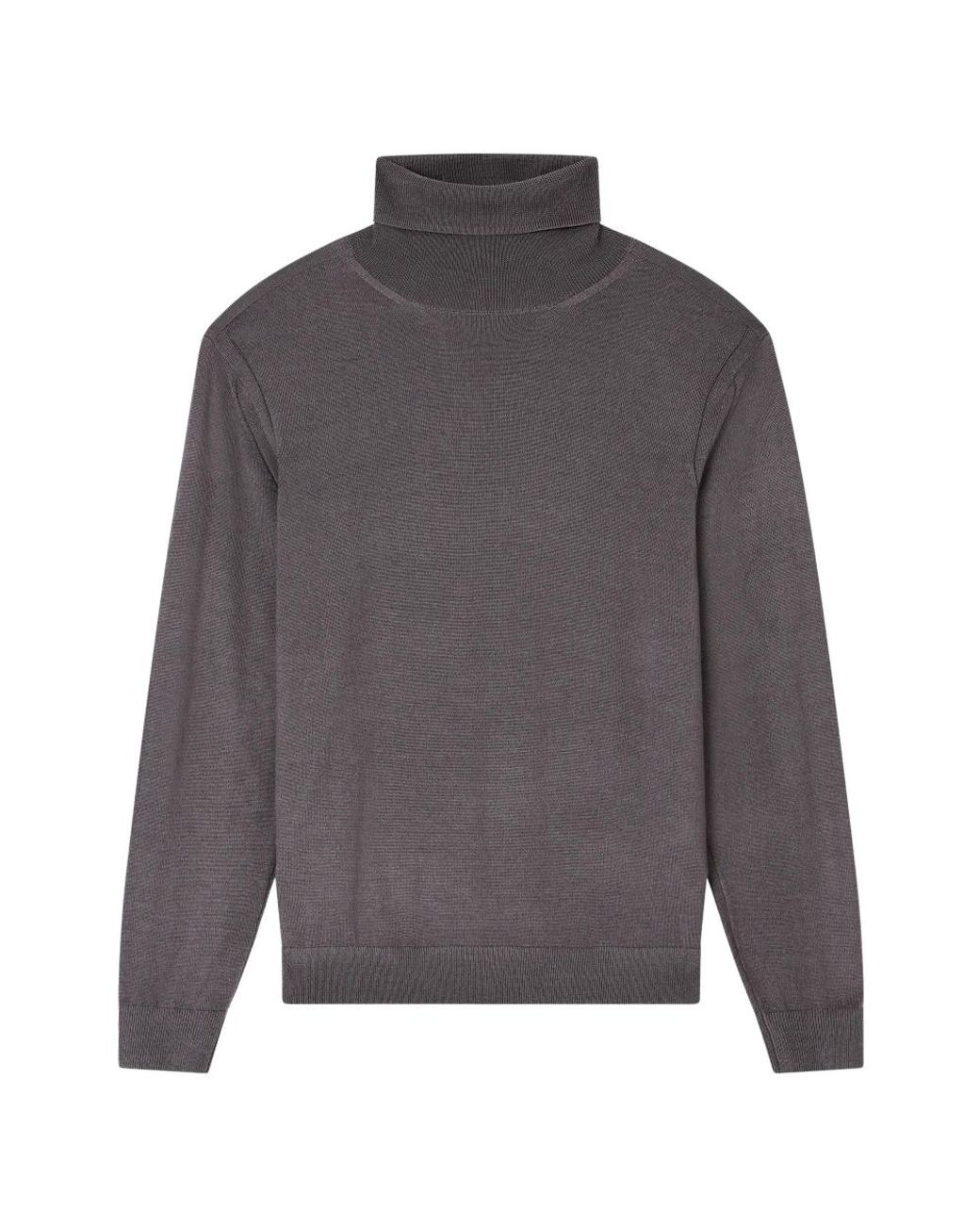 ARMANI EXCHANGE Truien & Vesten ,Grijs ,Wol Fijngebreide Coltrui in het Gray voor heren