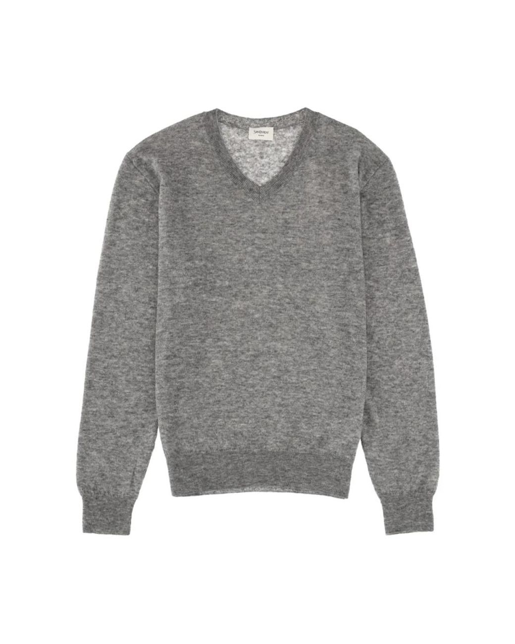 Saint Laurent Gray Cashmere Knitwear for men