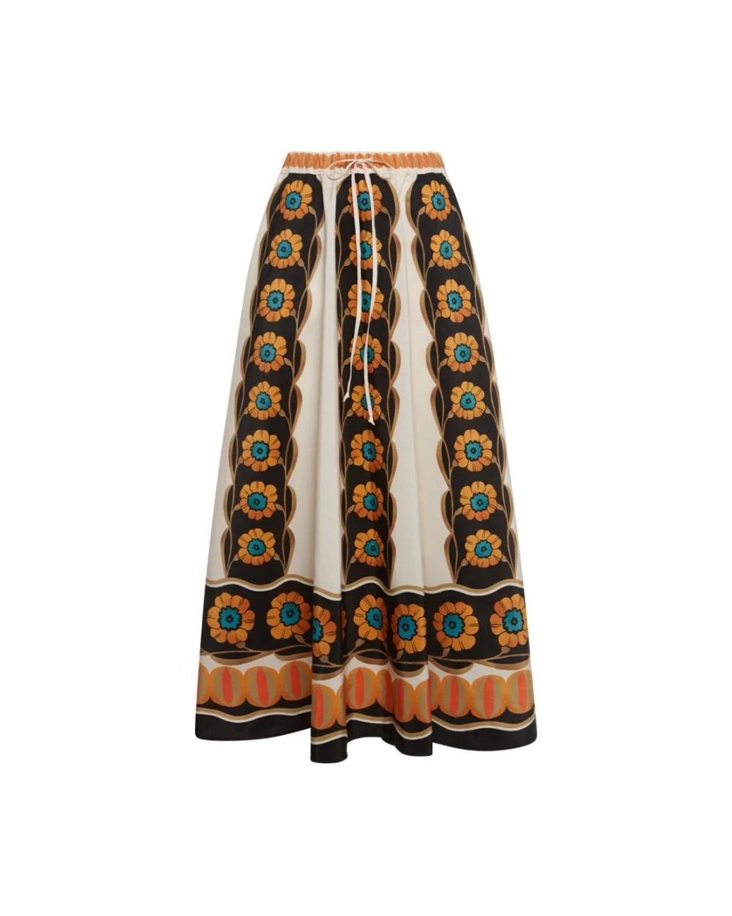 LaDoubleJ Rokken ,Veelkleurig ,Polyester Veelzijdige Rok Met Koord in het Natural