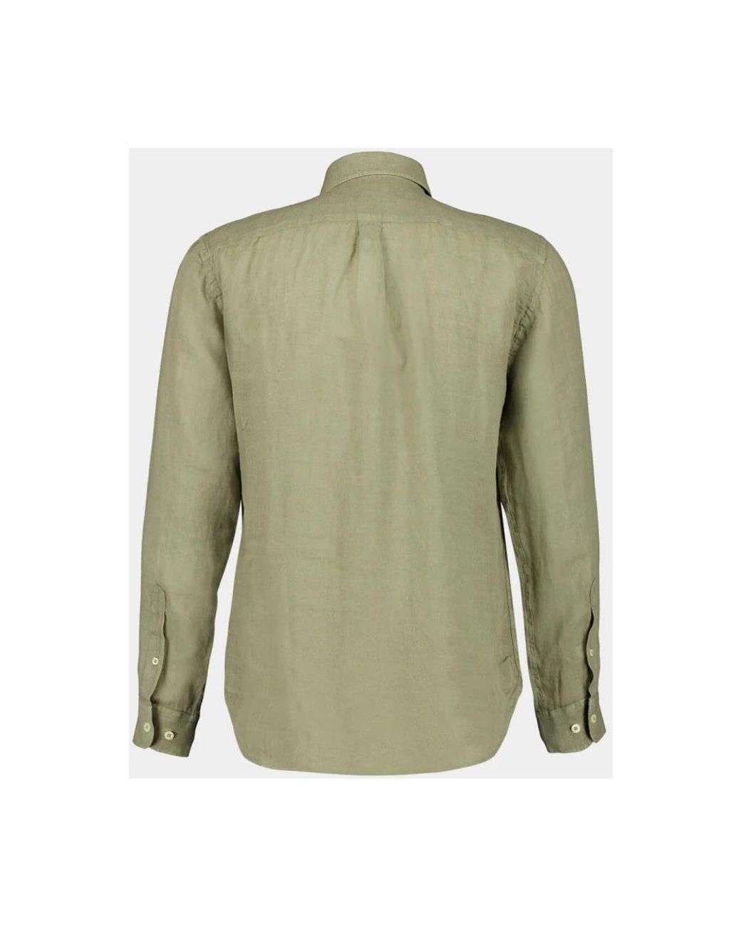 120% Lino Overhemden ,Groen ,Linnen Cactusgroen Linnen Overhemd Met Lange Mouwen in het Green voor heren
