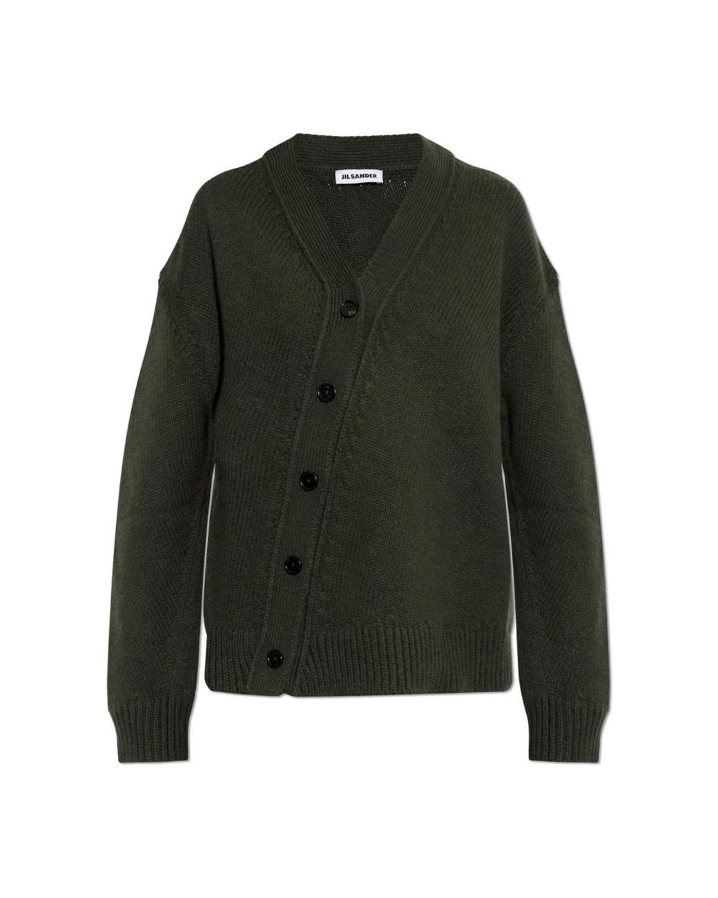 Jil Sander Wol Cardigan in het Green