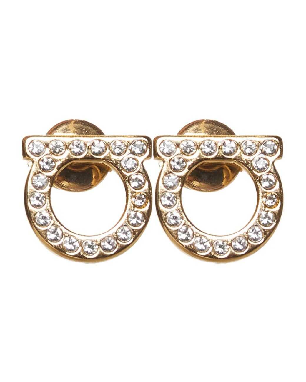 Earrings Ferragamo de color Metallic