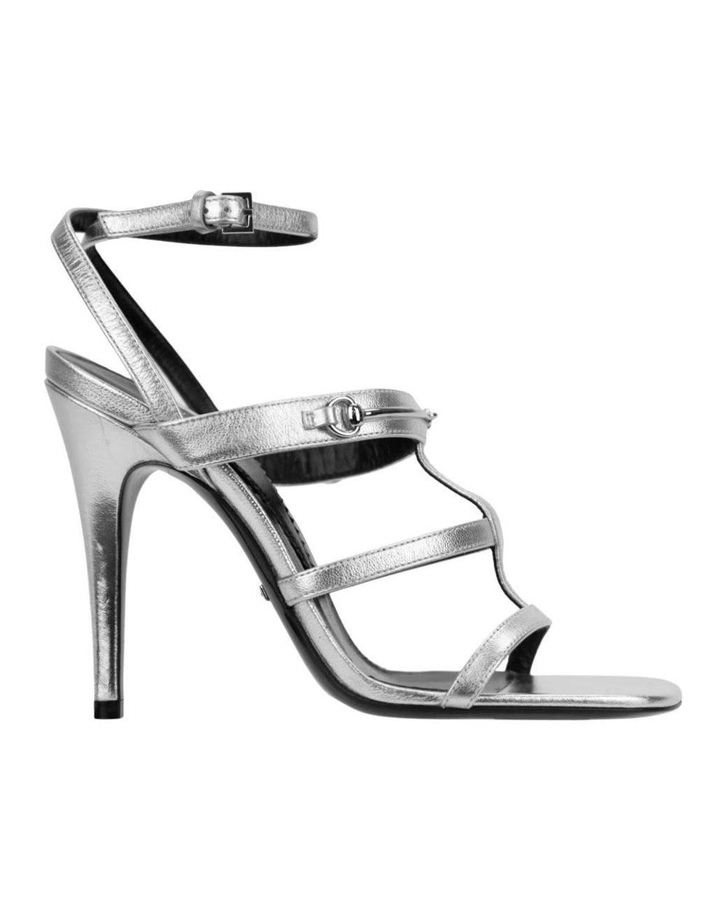 Gucci Metallic High Heel Sandals