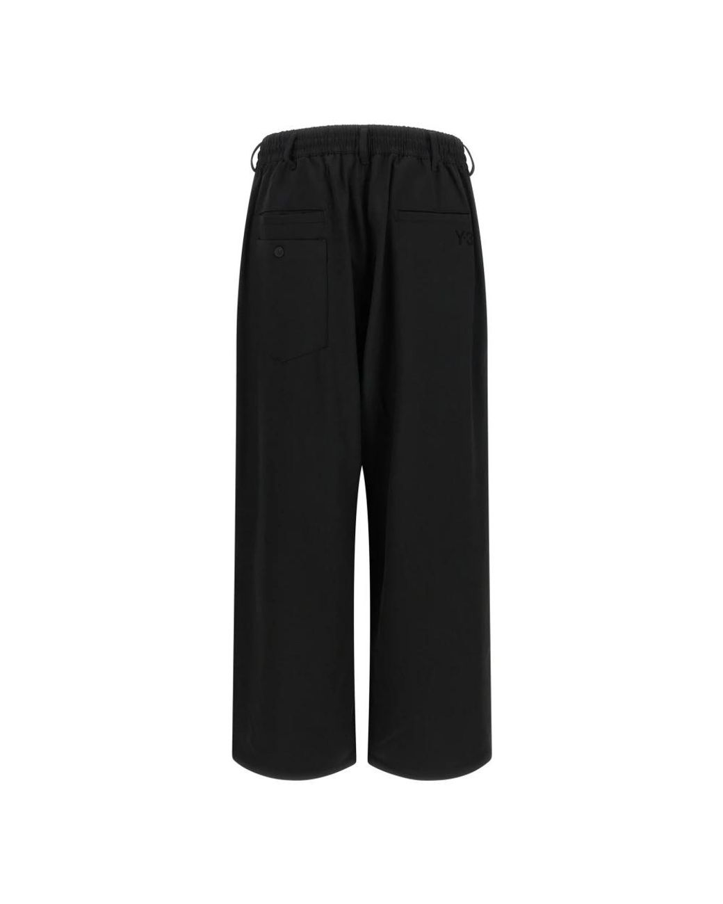 Y-3 Black Wide Trousers for men