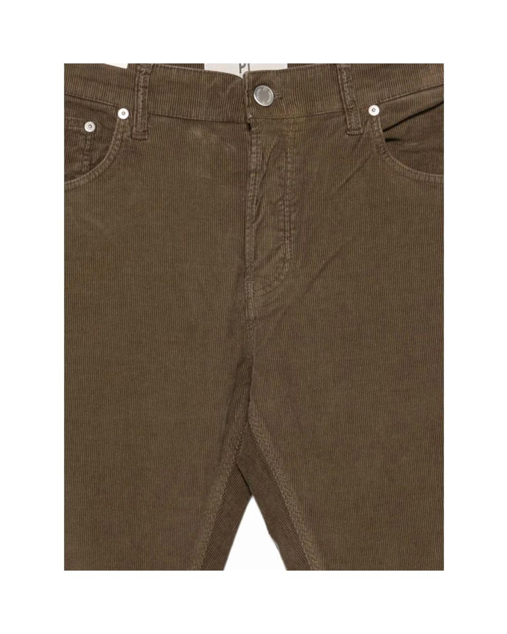 PT Torino Green Straight Trousers for men