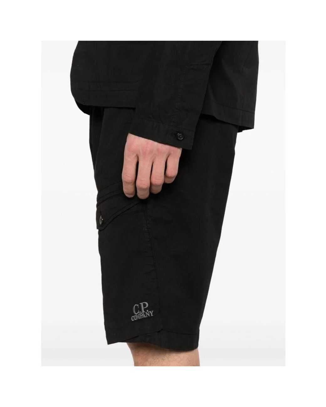 C P Company Black Casual Shorts for men