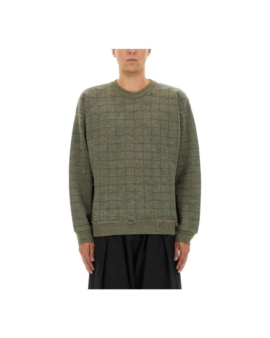 Maison Margiela Green Round-Neck Knitwear for men