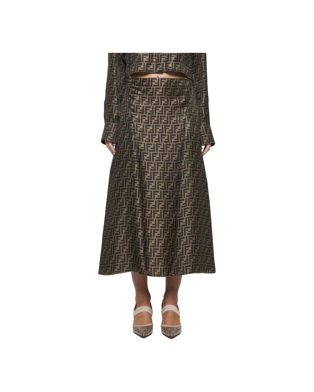 Fendi Green Midi Skirts