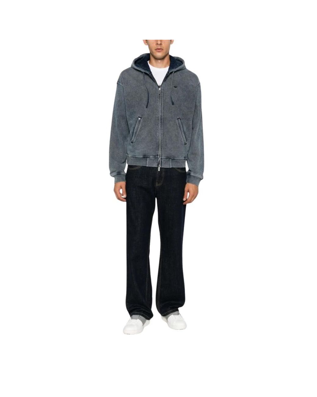 Emporio Armani Blue Hoodies for men