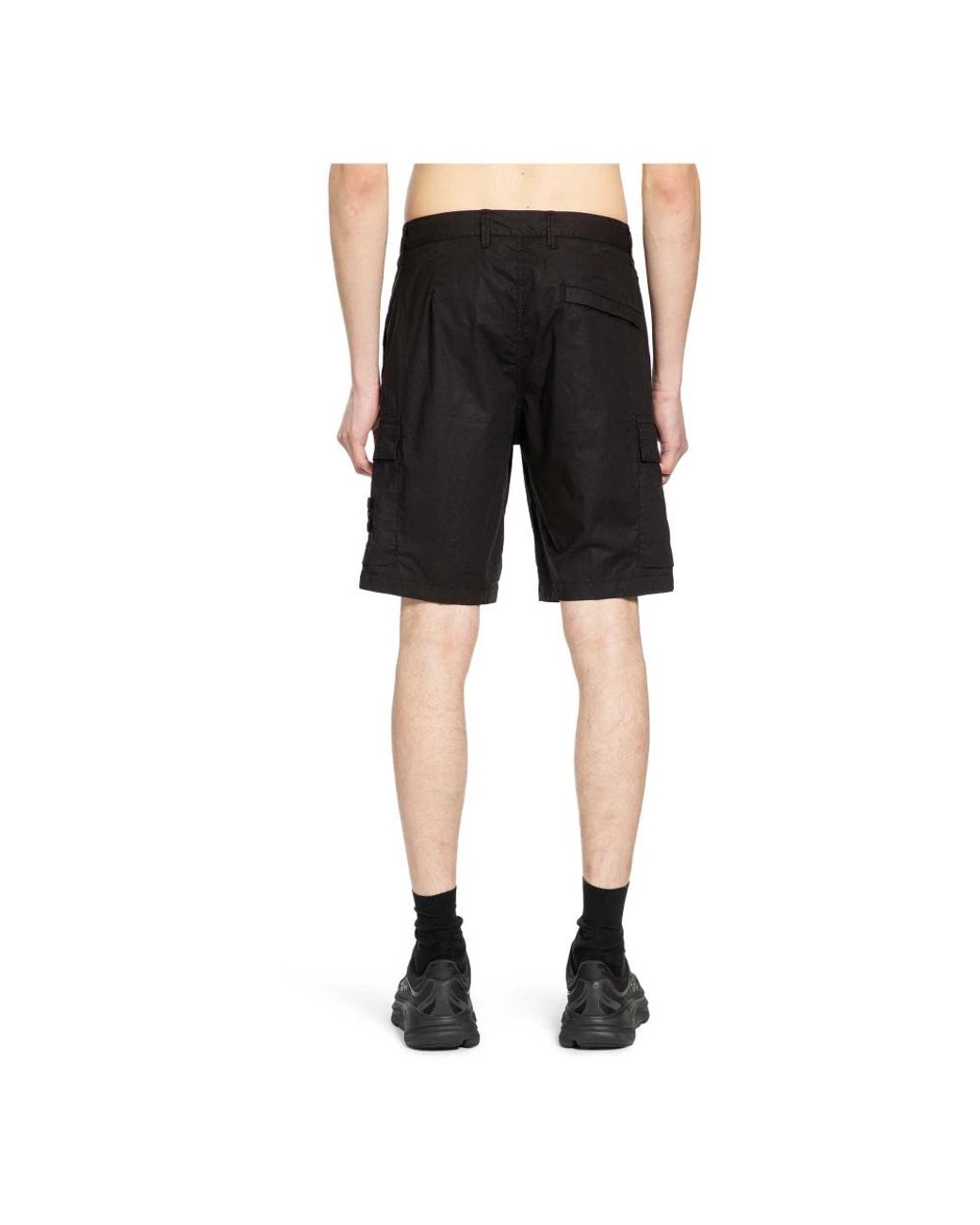 Stone Island Black Casual Shorts for men