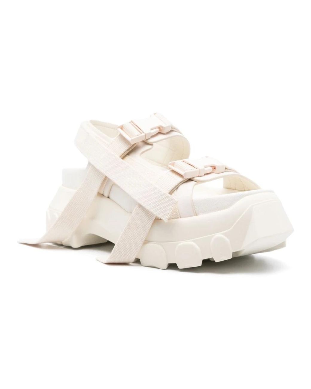 Rick Owens White Flat Sandals