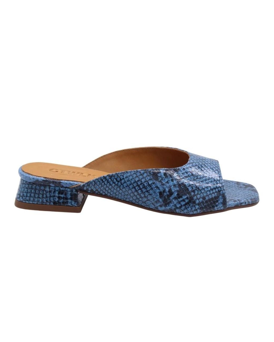 CTWLK Blue Heeled Mules