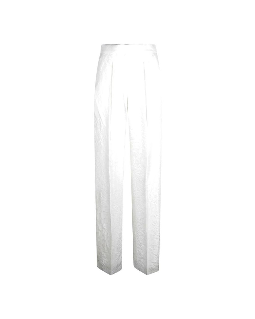 Max Mara White Wide Trousers