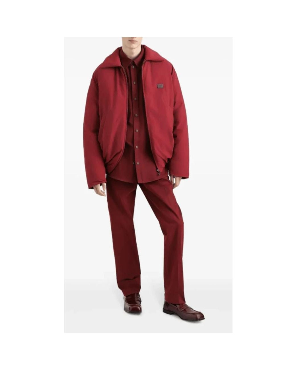 Dolce & Gabbana Red Slim-Fit Trousers for men