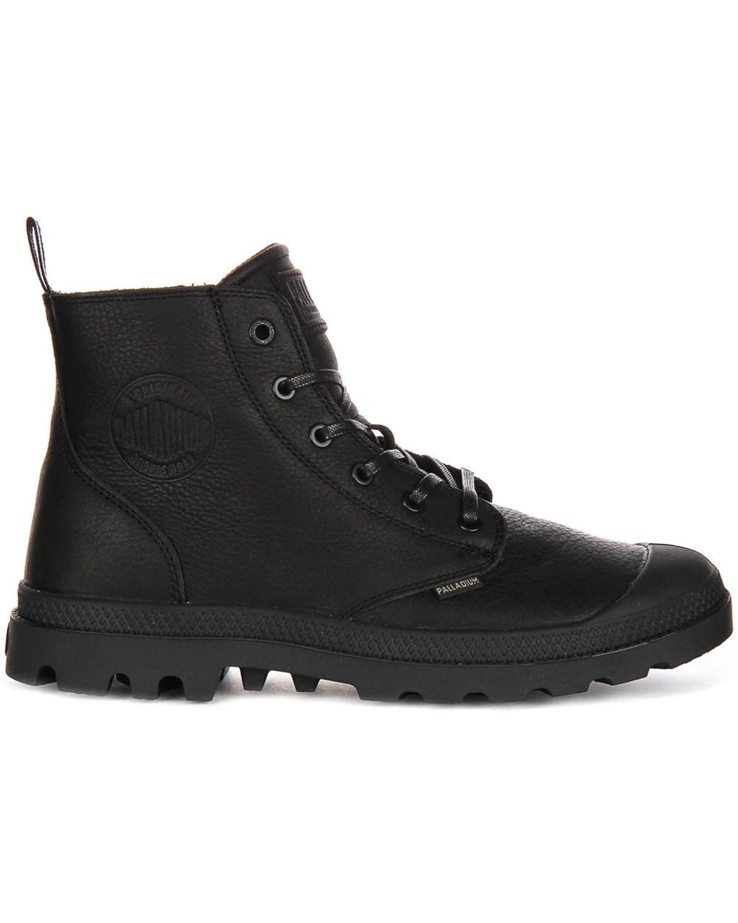 Palladium Black Lace-Up Boots for men