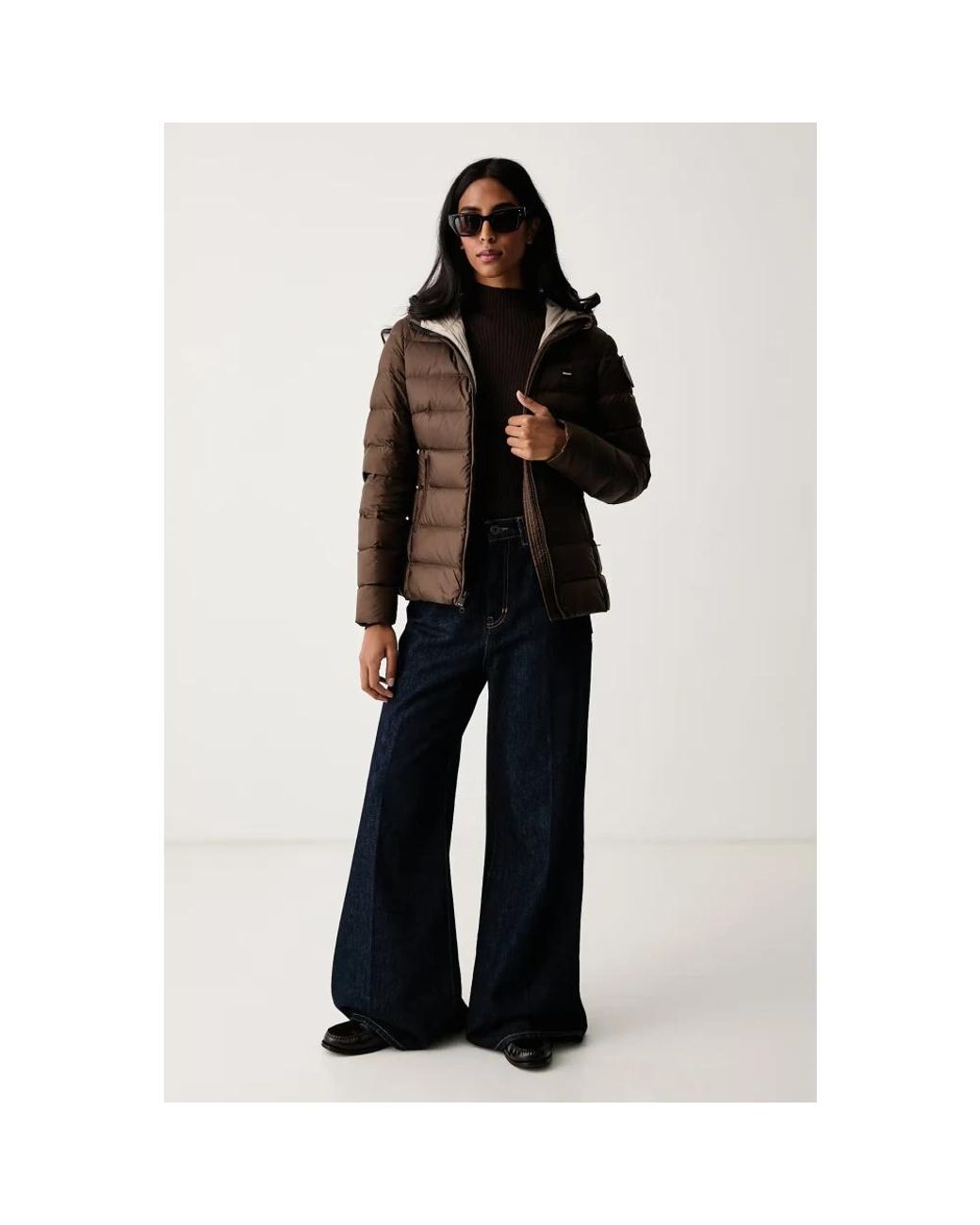 Down Jackets Blauer de color Black
