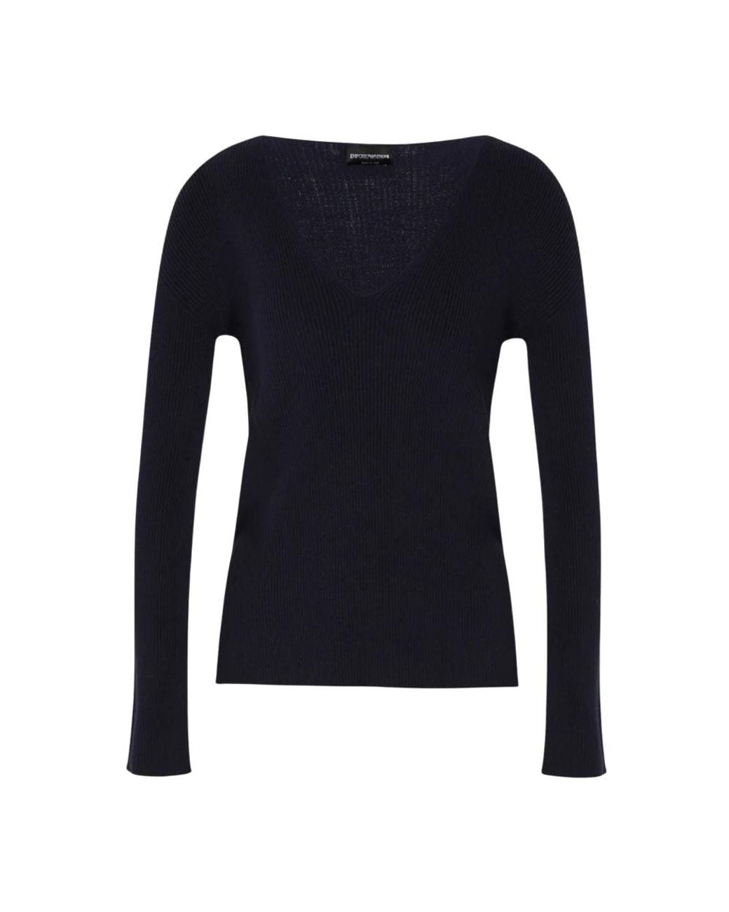 Emporio Armani Blue V-Neck Knitwear