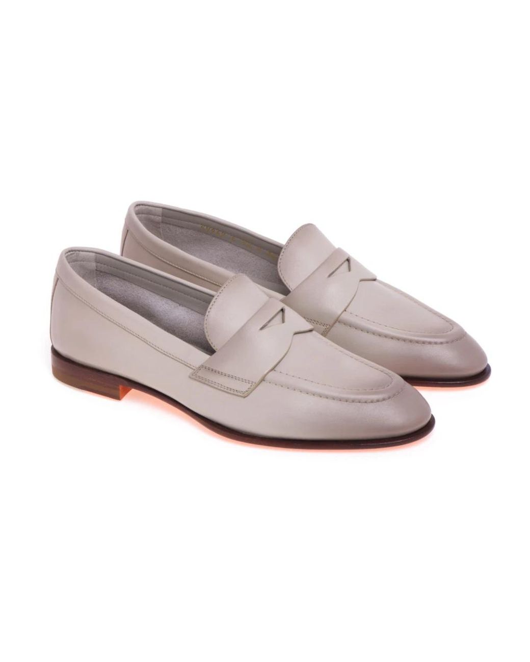 Santoni Gray Penny Loafer