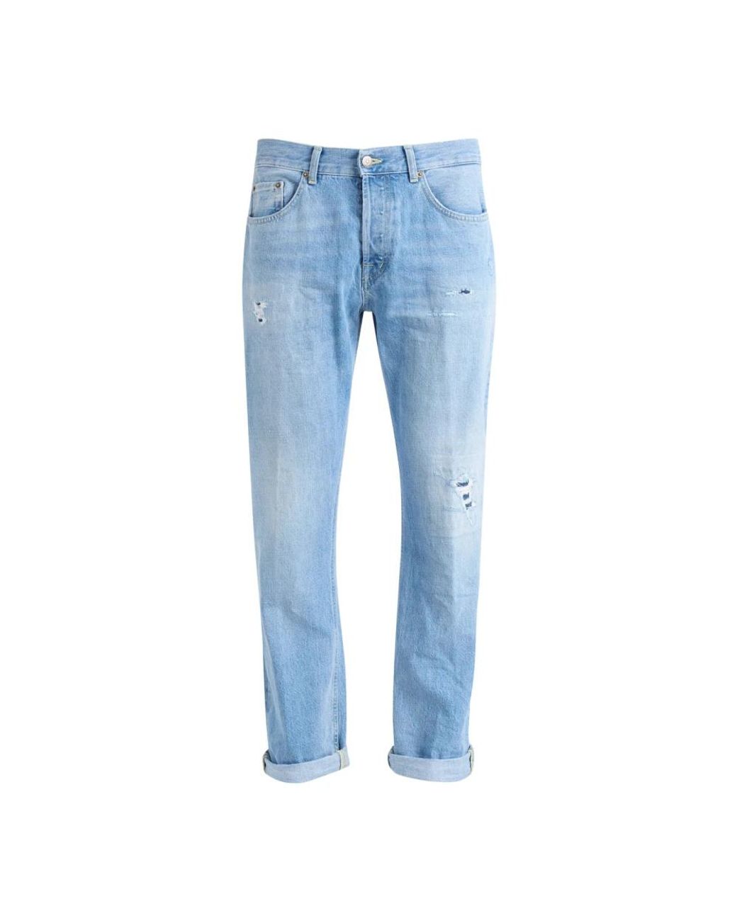 Dondup Blue Straight Jeans for men