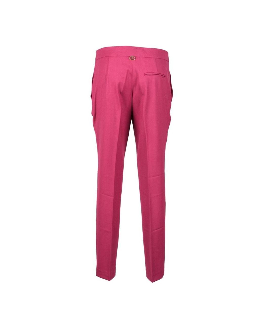Twinset Pink Slim-Fit Trousers
