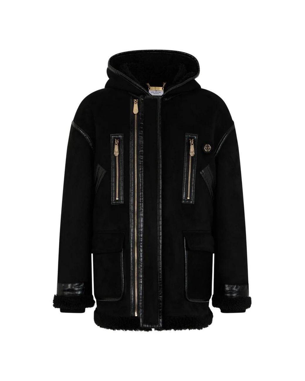 Philipp Plein Korte Jas Cocco in het Black voor heren