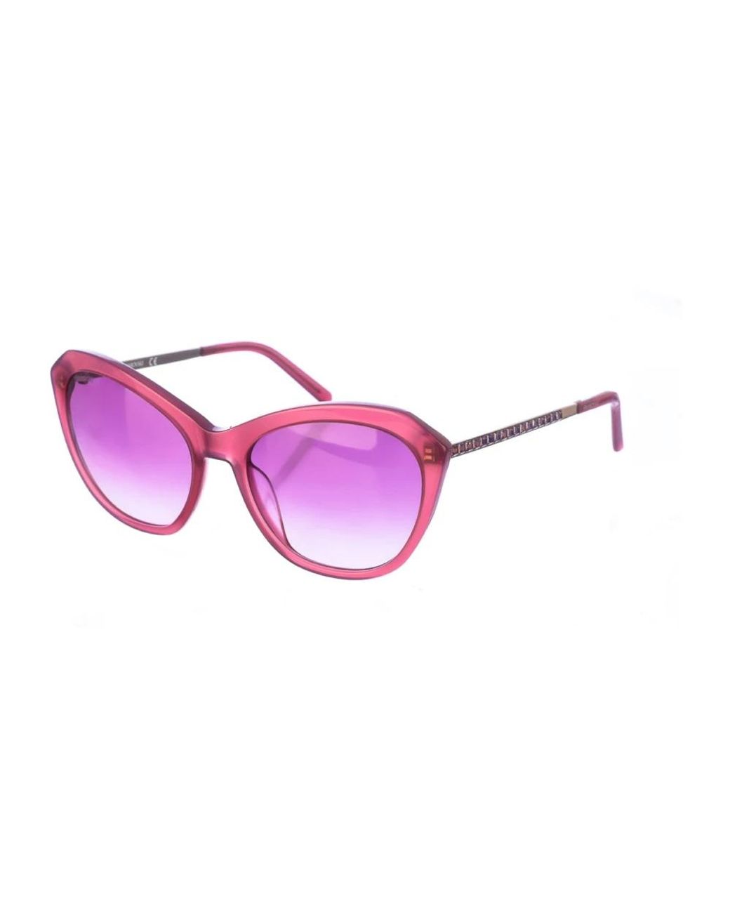 Swarovski Accessoires ,Rood ,Ovale Zonnebril Met Gradient Glazen in het Pink