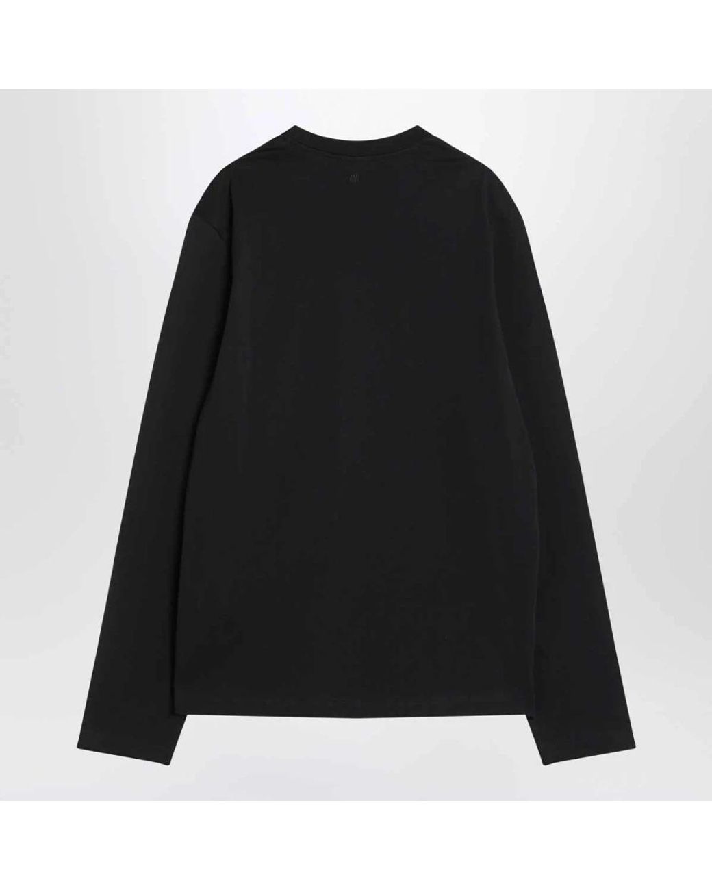 AMI Black Long Sleeve T-Shirts for men
