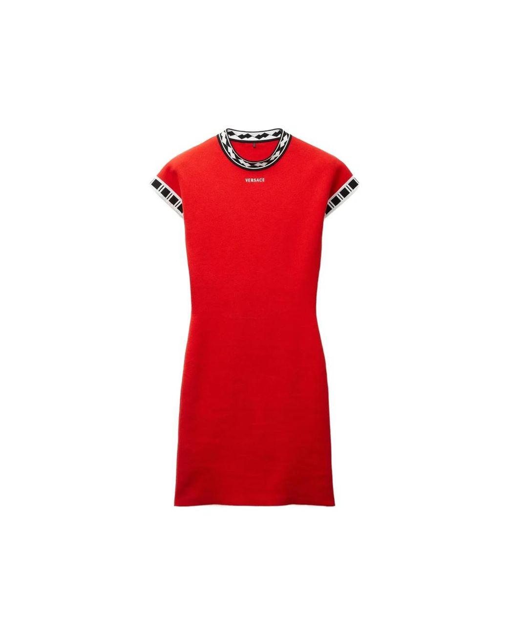 Versace Red Mini Dress Cotton