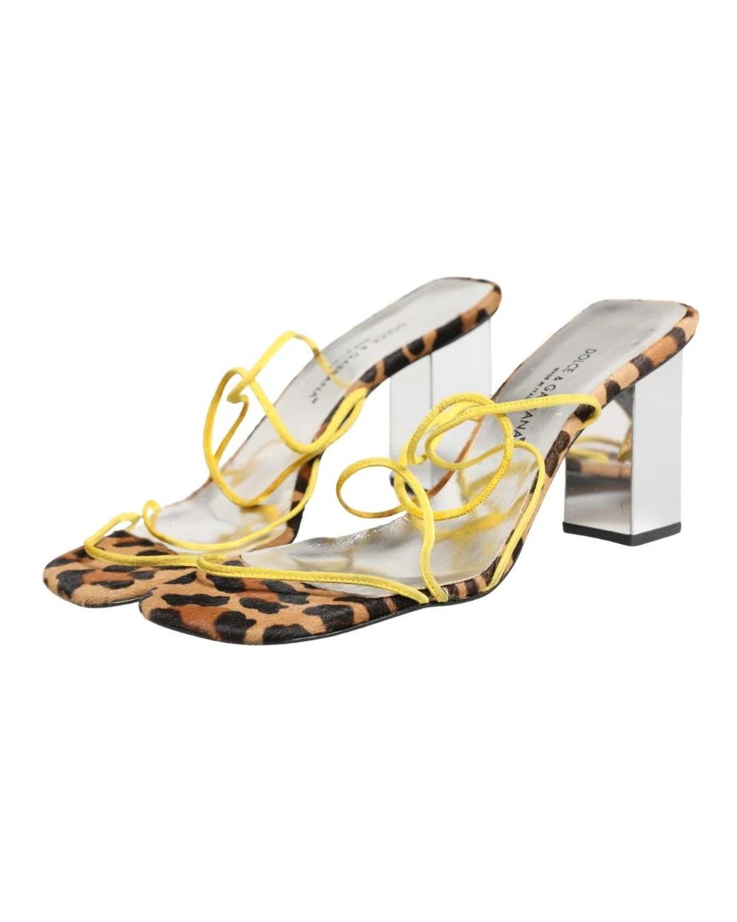 Dolce & Gabbana Metallic Heeled Mules