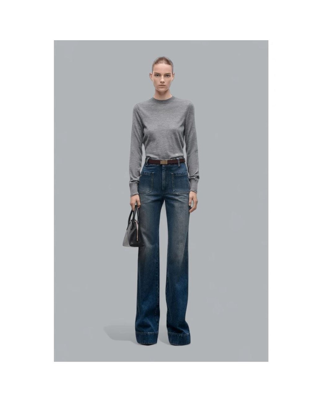 Victoria Beckham Blue Flare Jeans