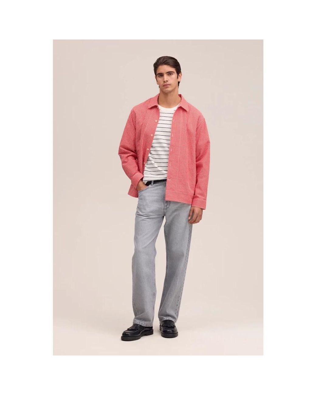NN07 Gray Straight Jeans for men
