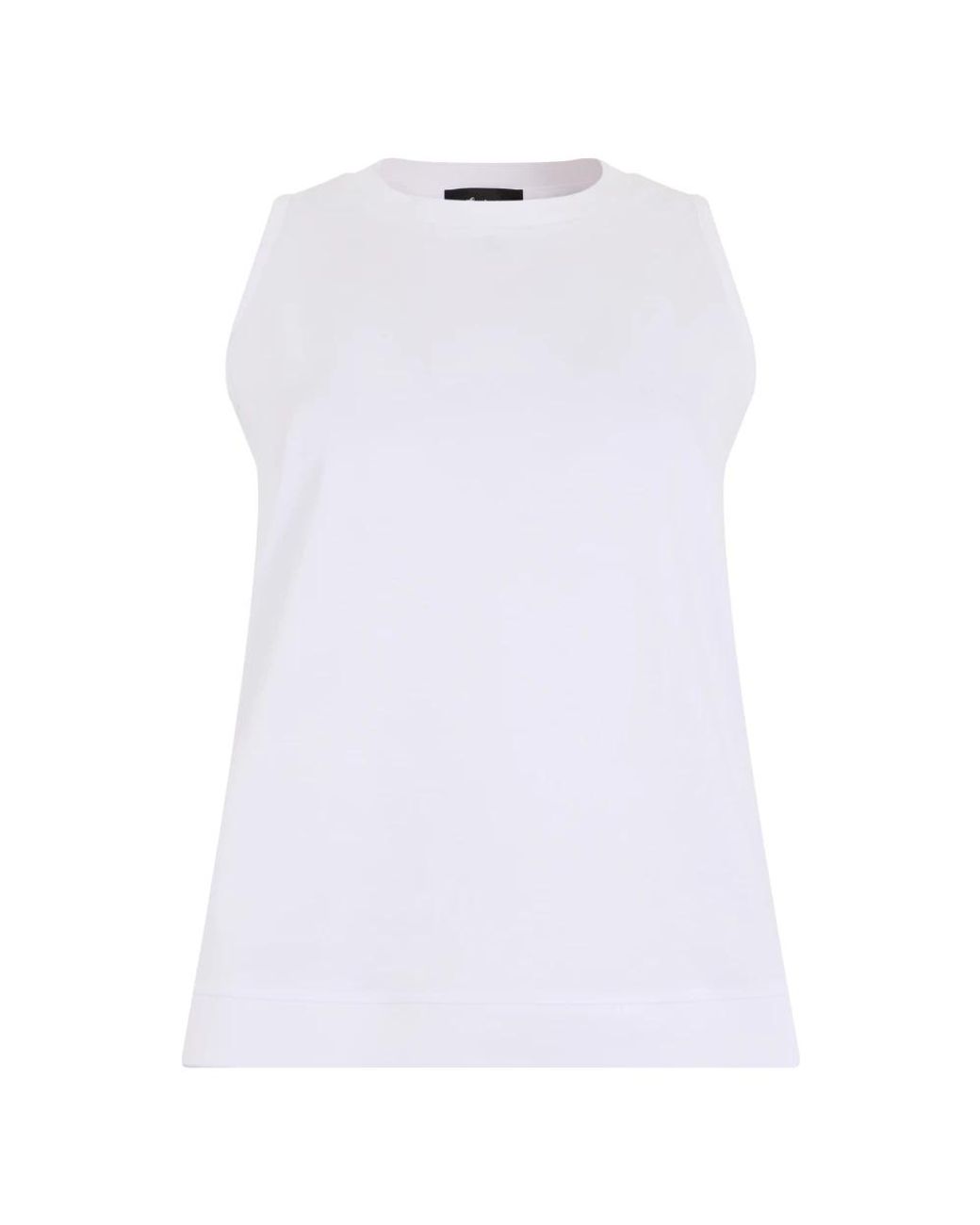 Laminar White Sleeveless Tops