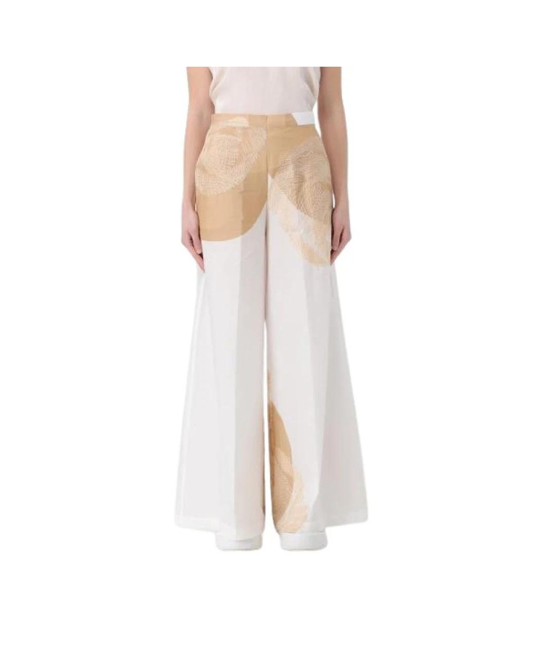 Liviana Conti Natural Wide Trousers