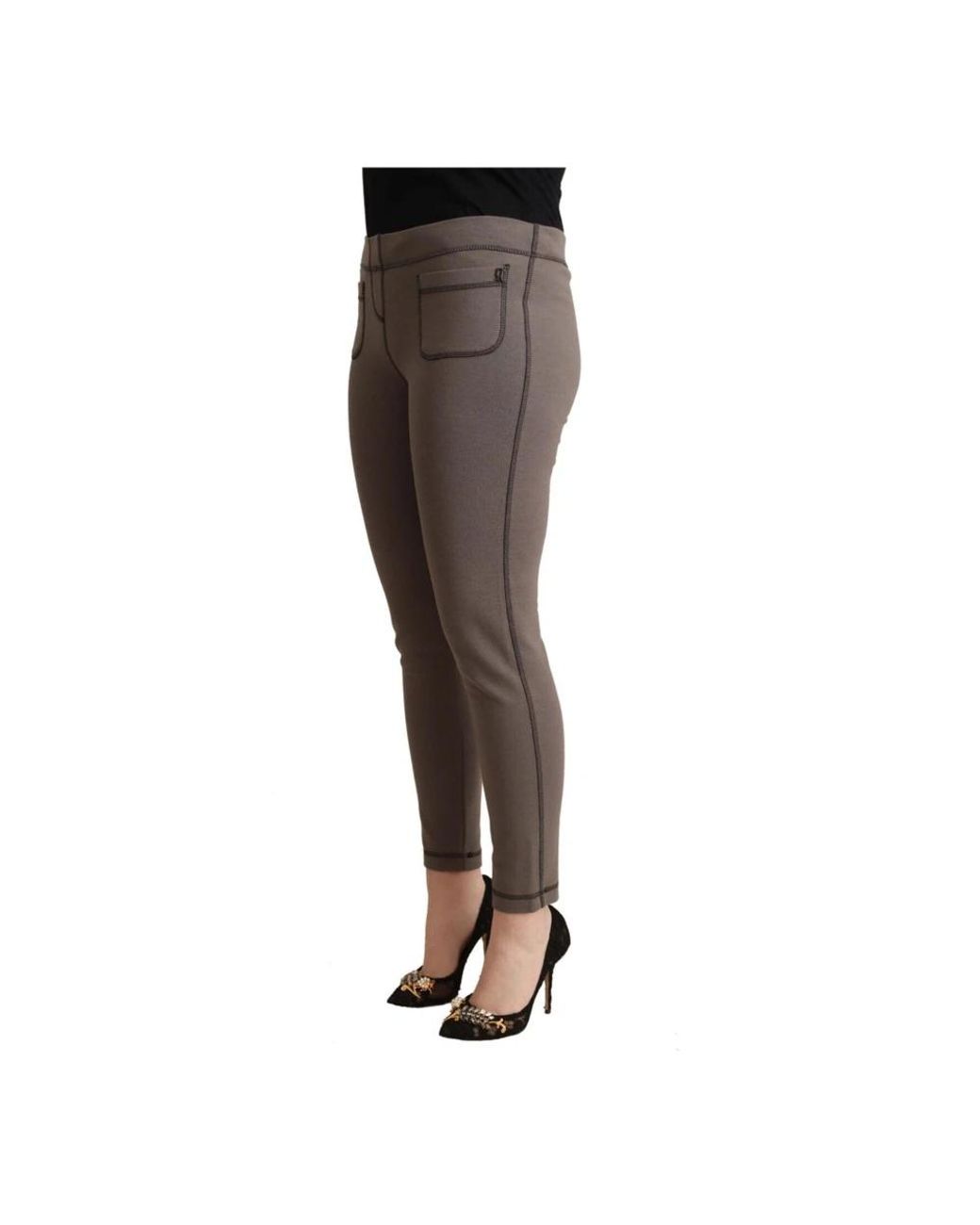 John Galliano Gray Skinny Trousers