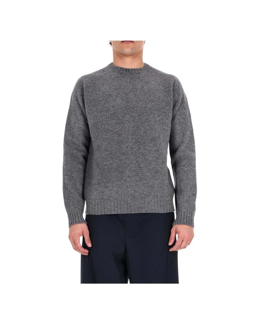 Herno Rundhals-Strickware in Gray für Herren