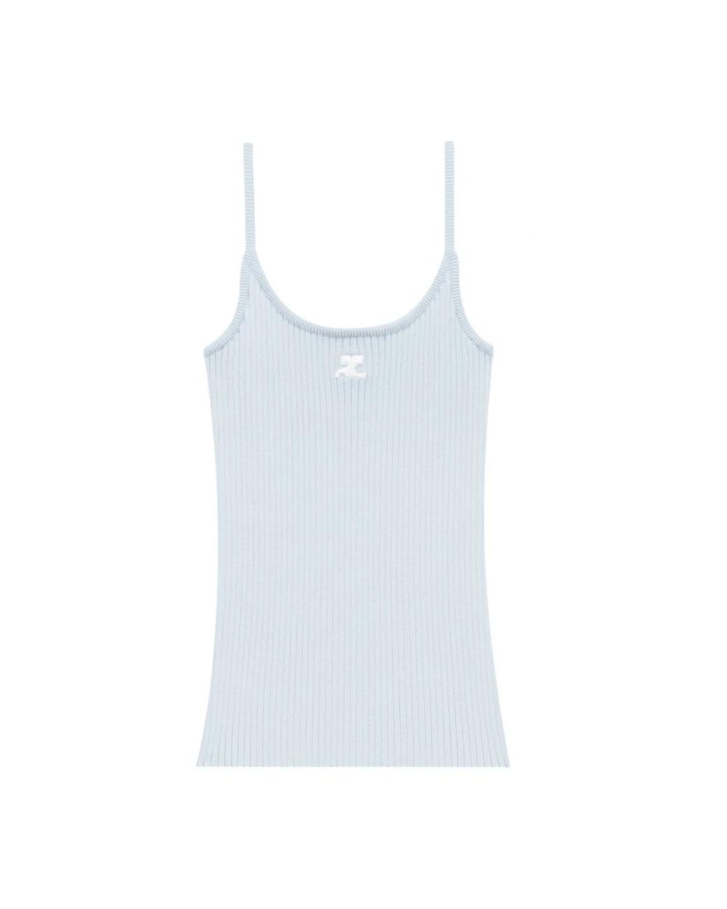 Courreges Blue Sleeveless Tops