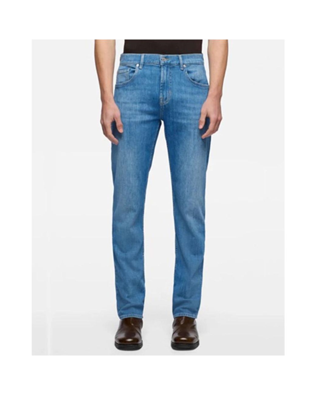 7 For All Mankind Blue Slim Fit Jeans for men