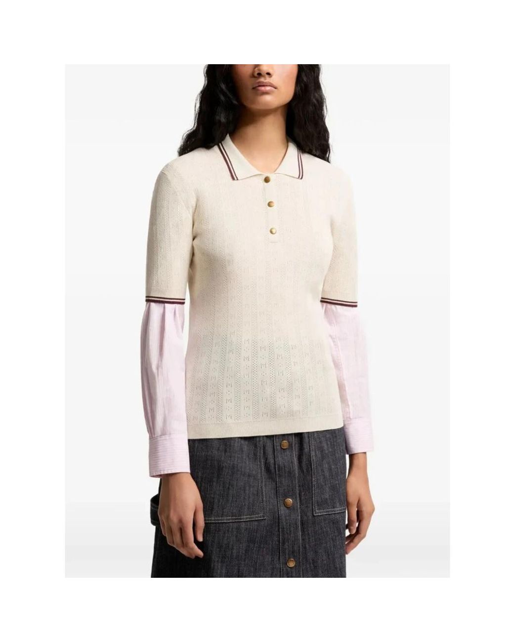Moncler Natural Round-Neck Knitwear