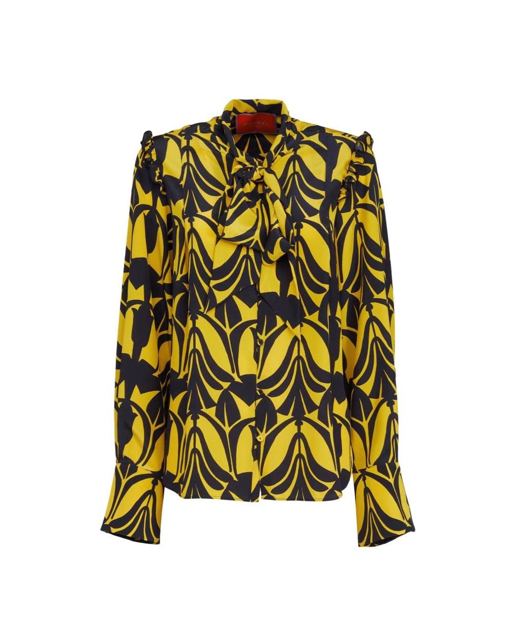 LaDoubleJ Overhemden ,Geel ,Ascot Shirt in het Yellow