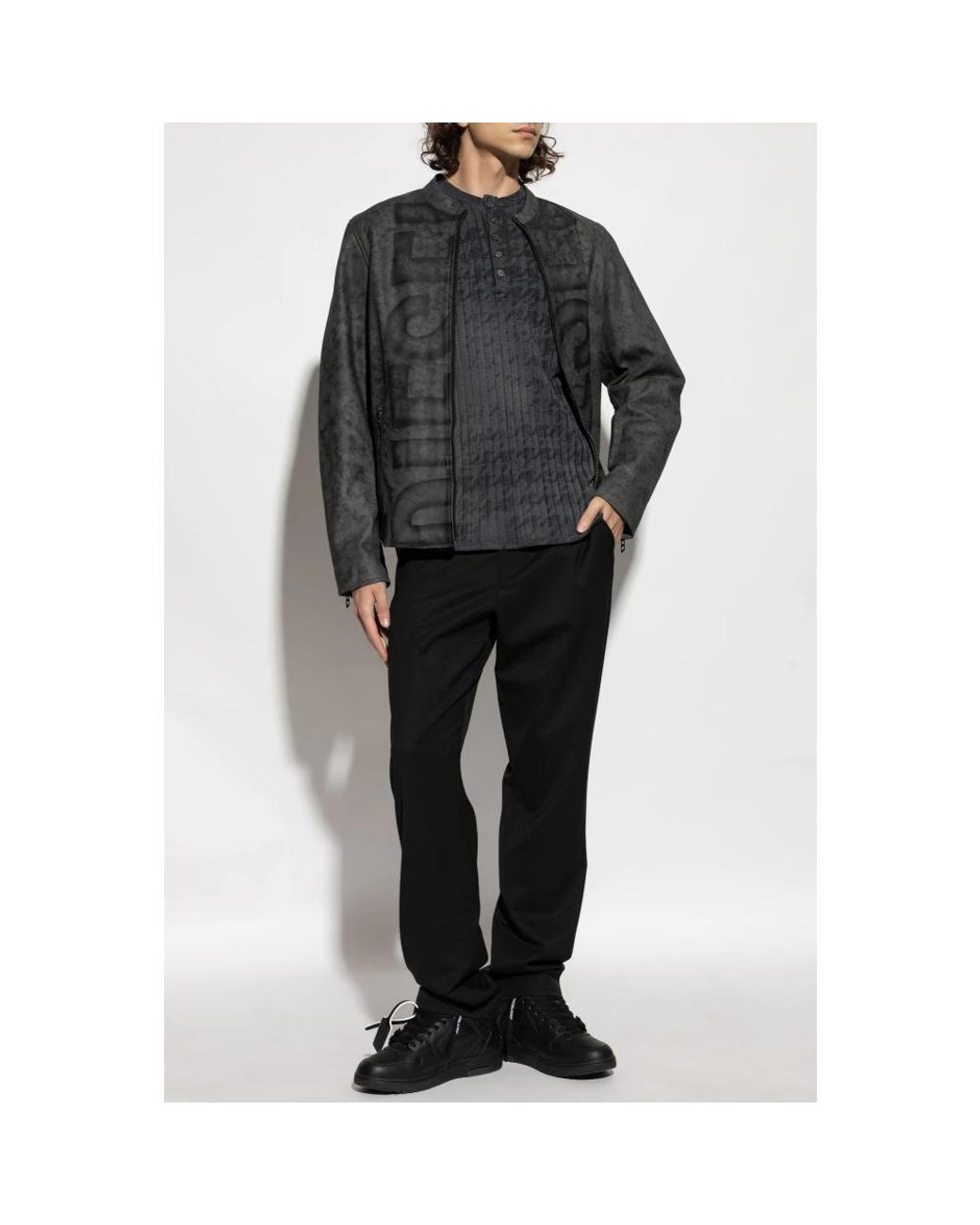 Leather Jackets DIESEL de hombre de color Gray