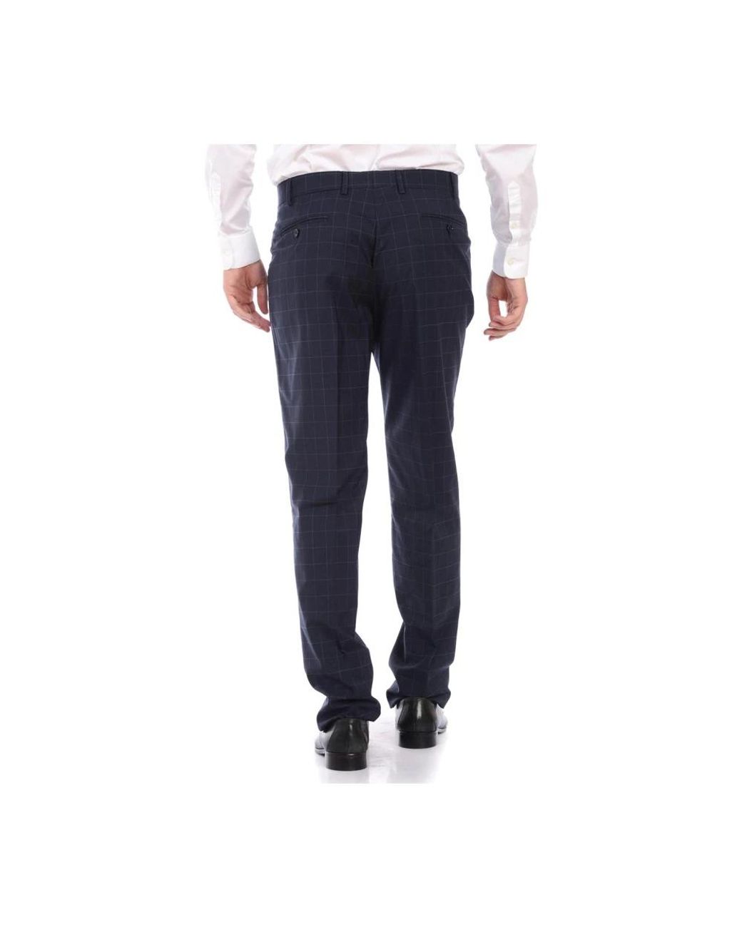 Daniele Alessandrini Blue Suit Trousers for men