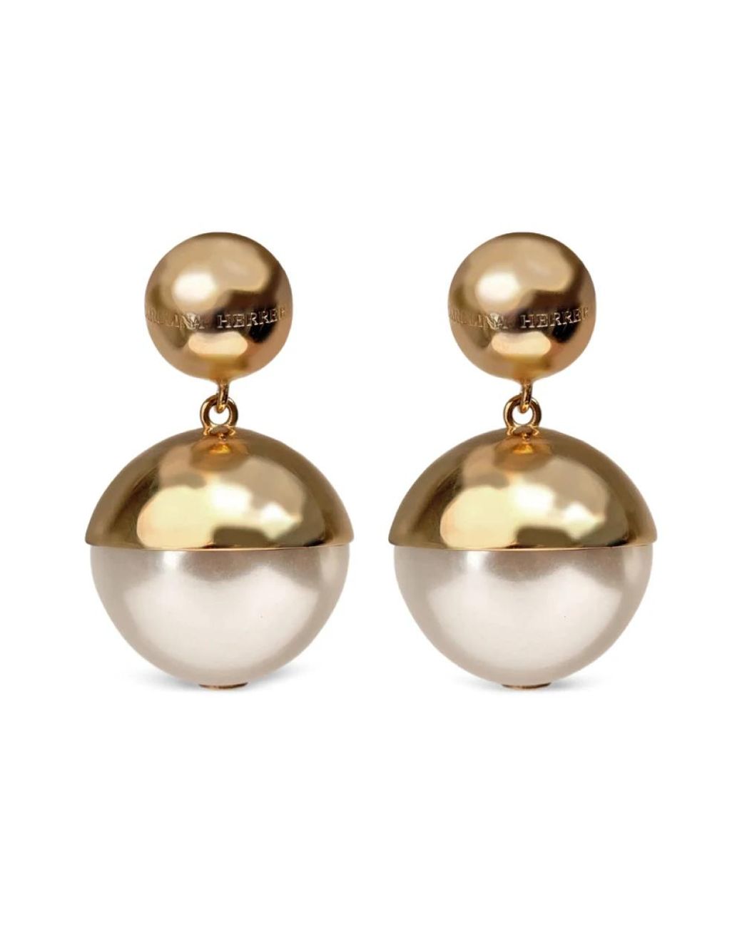 Carolina Herrera Metallic Earrings