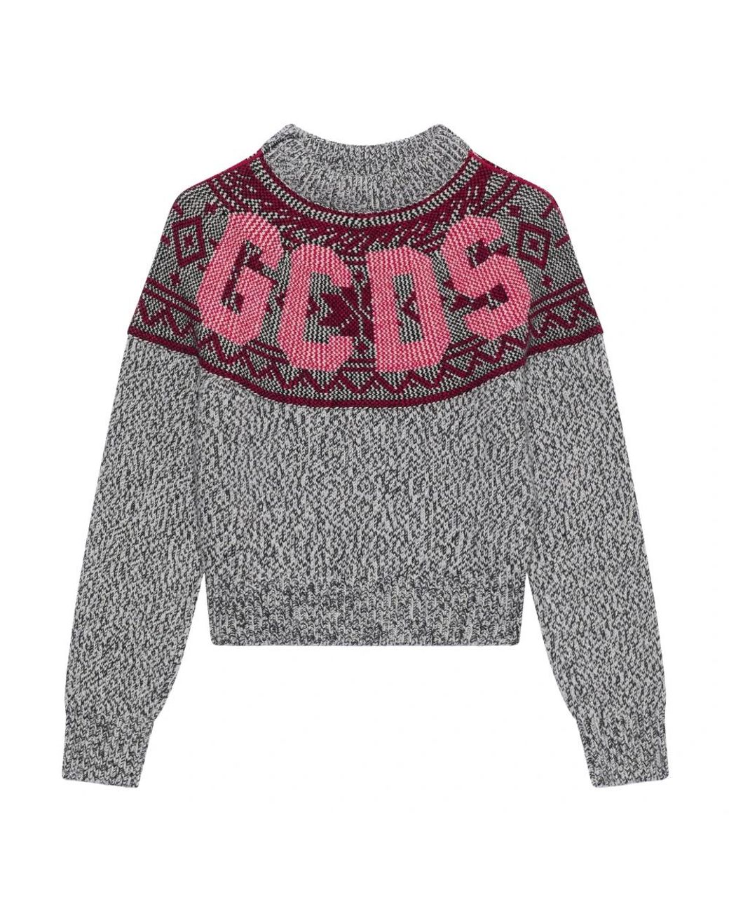 Gcds Gray Round-Neck Knitwear